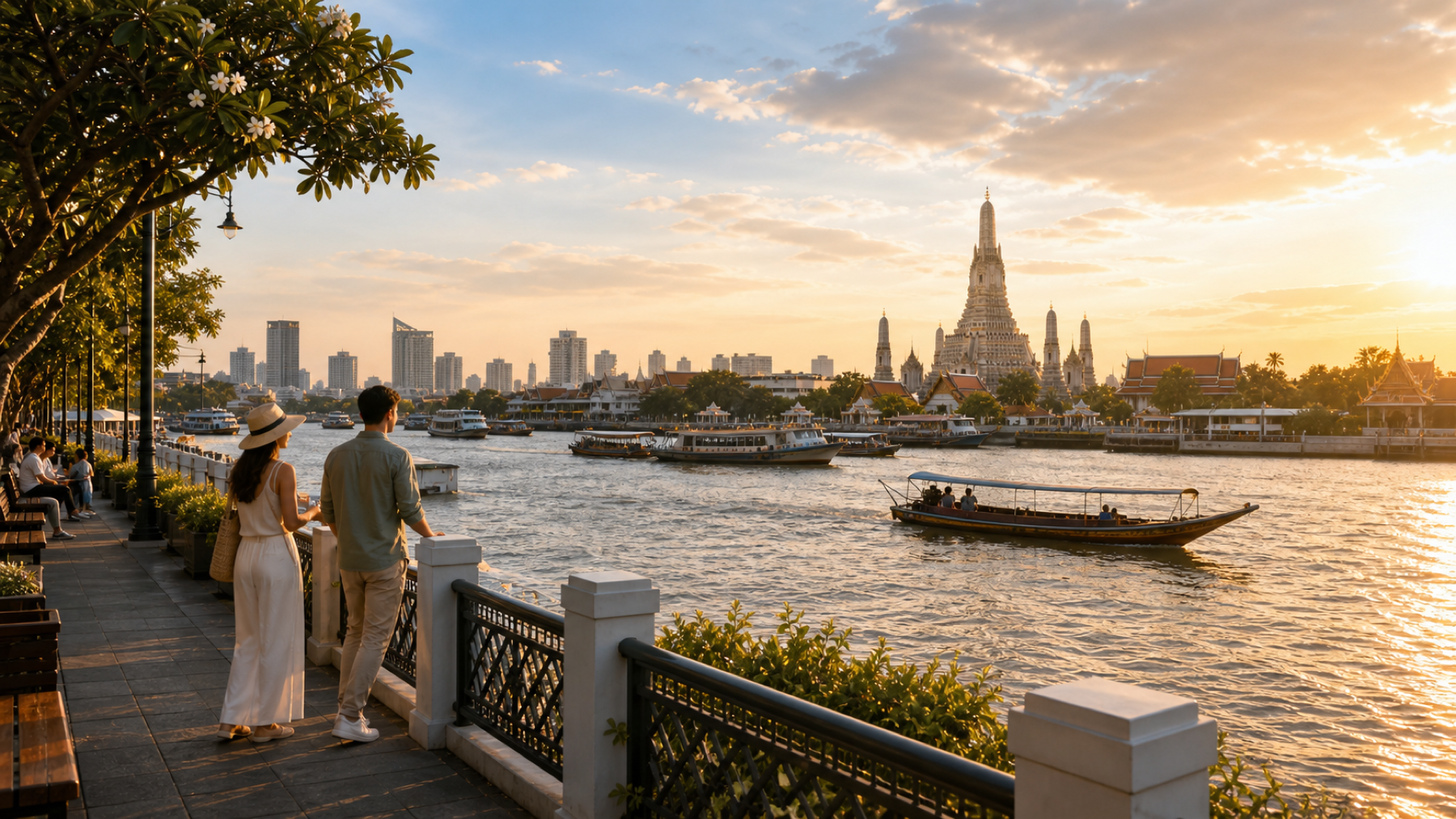 Chao Phraya riverside in Bangkok