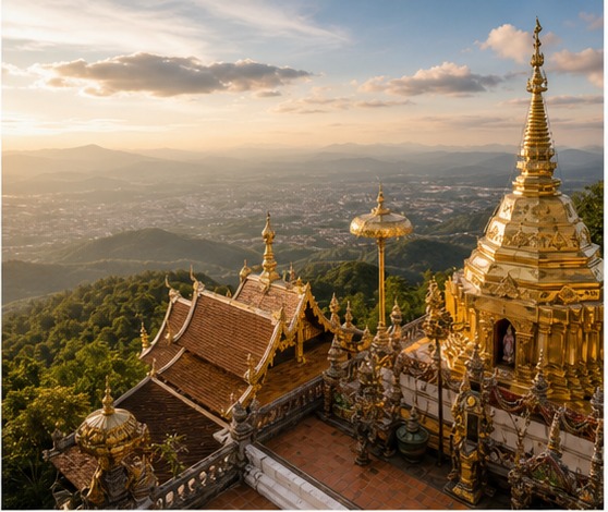Doi Suthep temple route stop in Chiang Mai