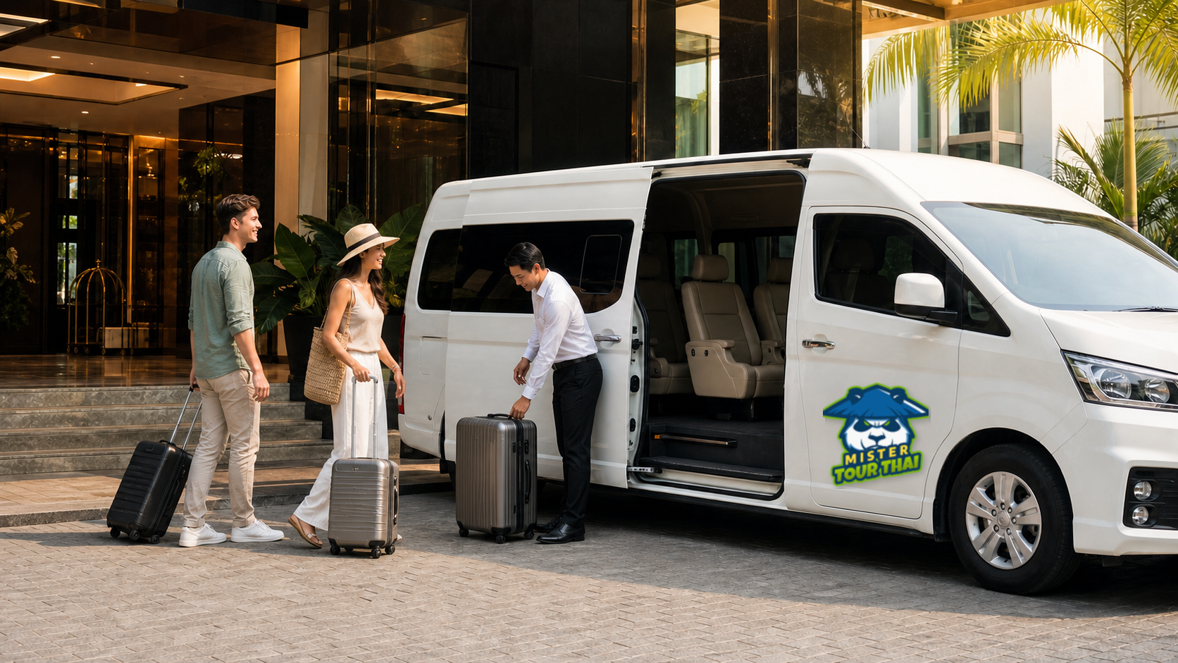 Travelers returning to their hotel after a Mister Tour Thai private route